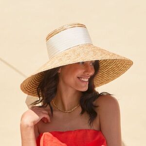 Eugenia Kim Mirabel Straw Hat in Natural with Ivory Tail